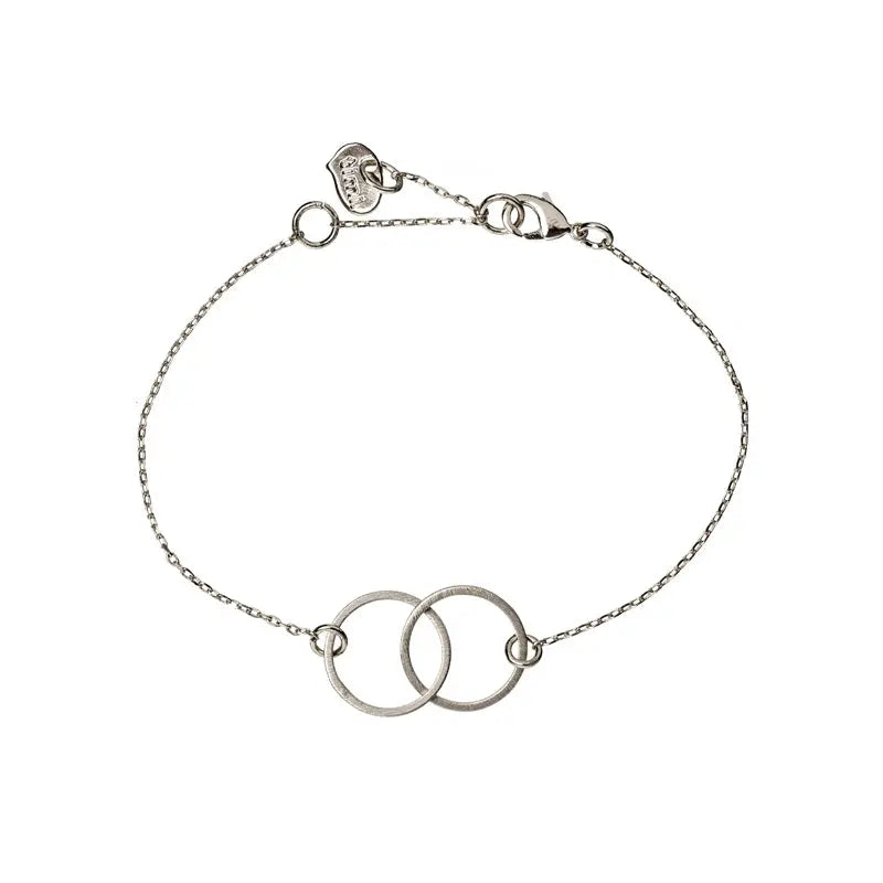 Double Circle Bracelet Silver