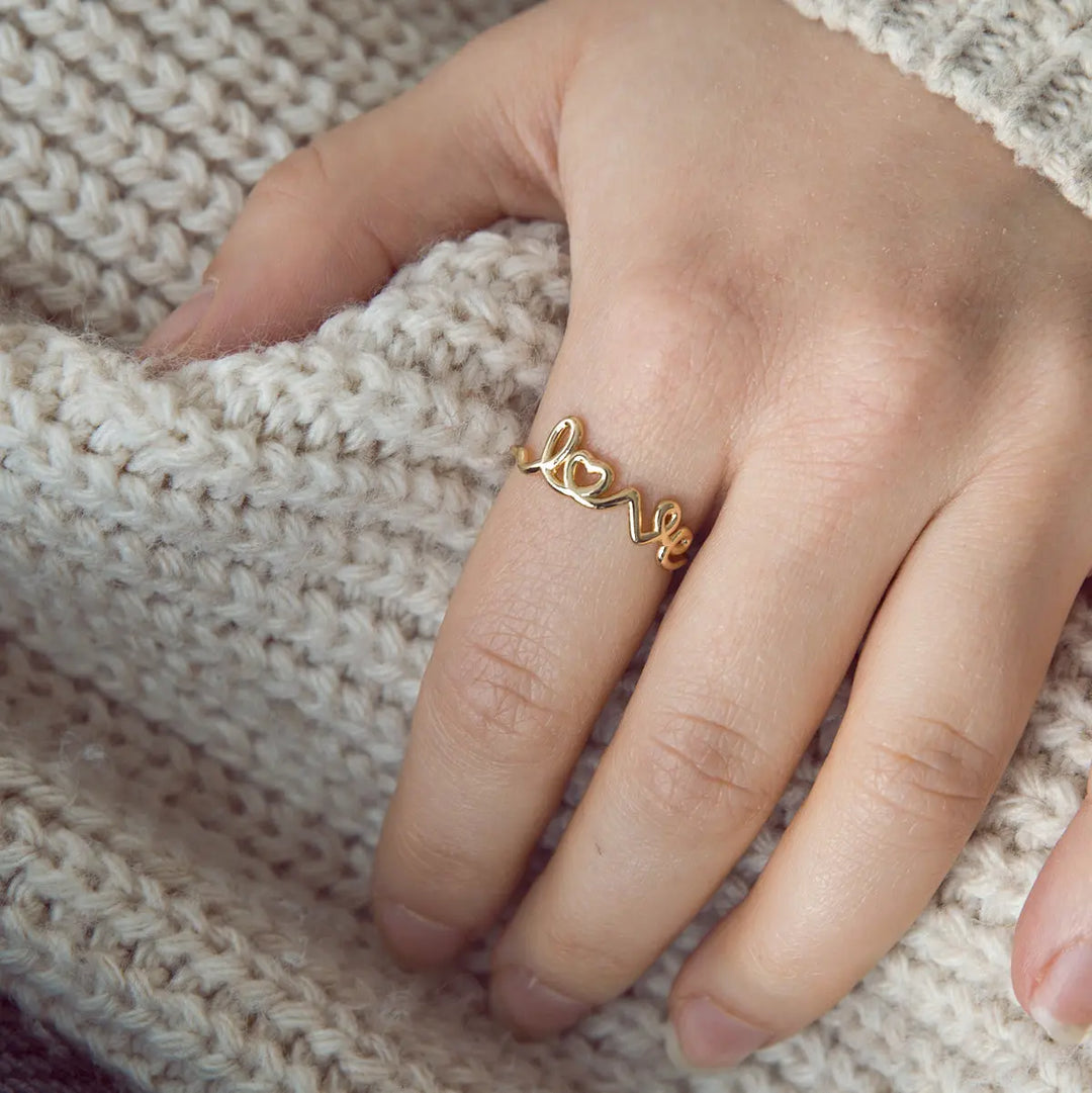 Love letter ring Gold