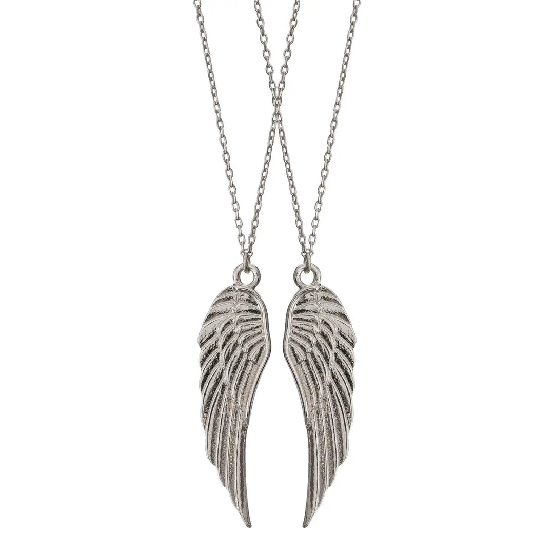 Wings Friendship Necklace Silver