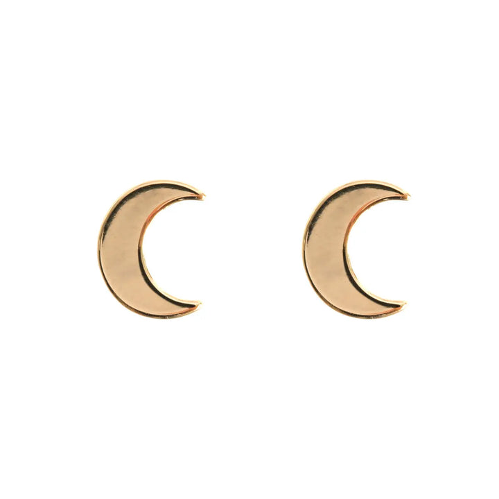 moon stud earring Gold