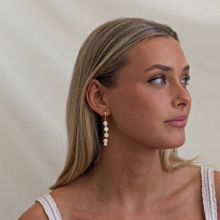 Bead Hoop Earrings LOVE | Summer