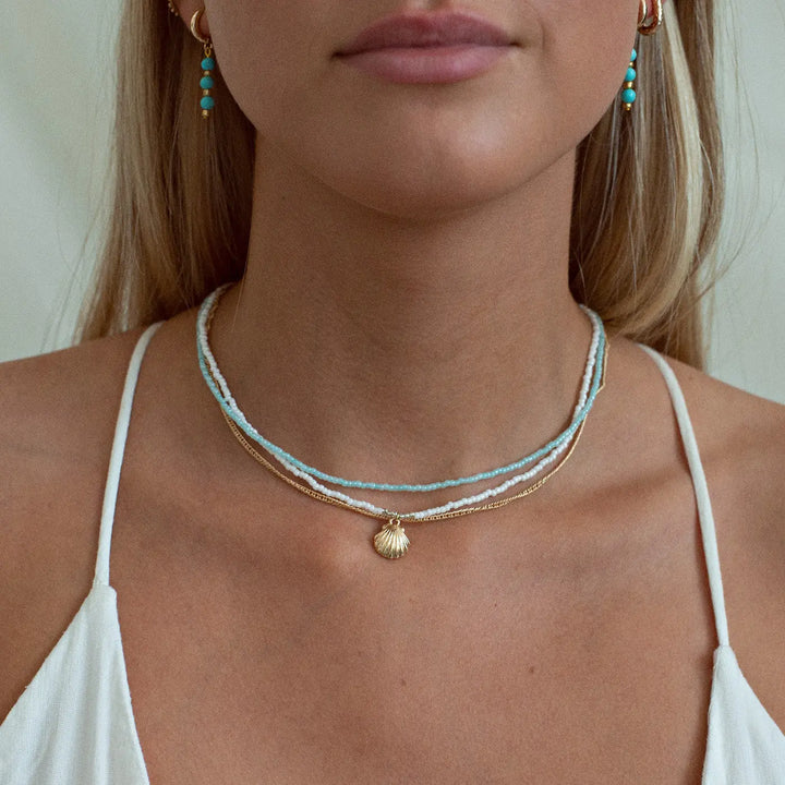 Delicate Beads Necklace - Blue | Summer |Timi of Sweden