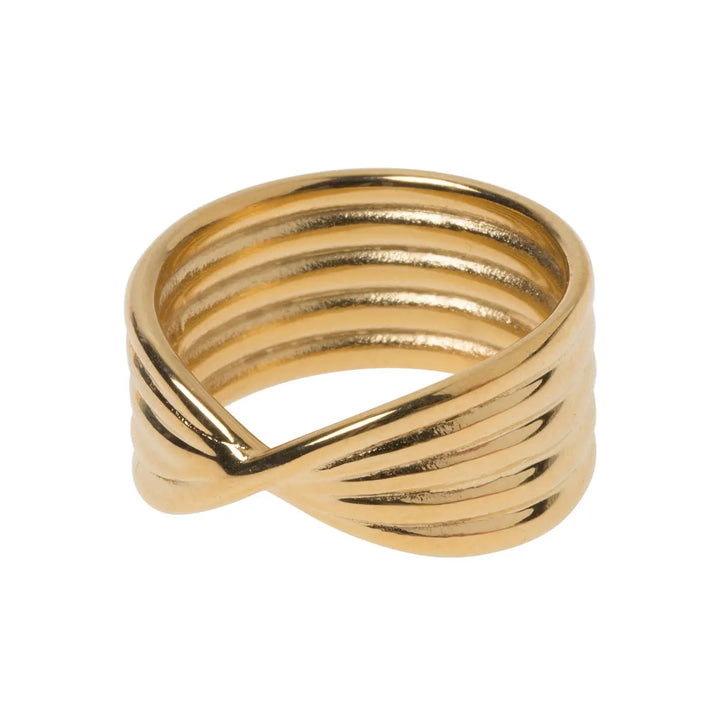 Folded Rays Ring | Stainless Steel