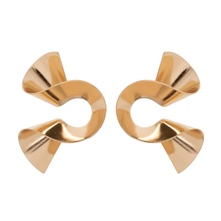 Statement Swirl Earring - Gold